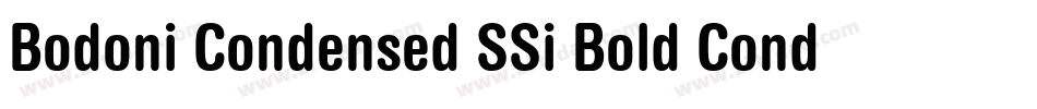 Bodoni Condensed SSi Bold Condensed字体转换